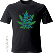 T-Shirt Fly Weed -black by Wayloth